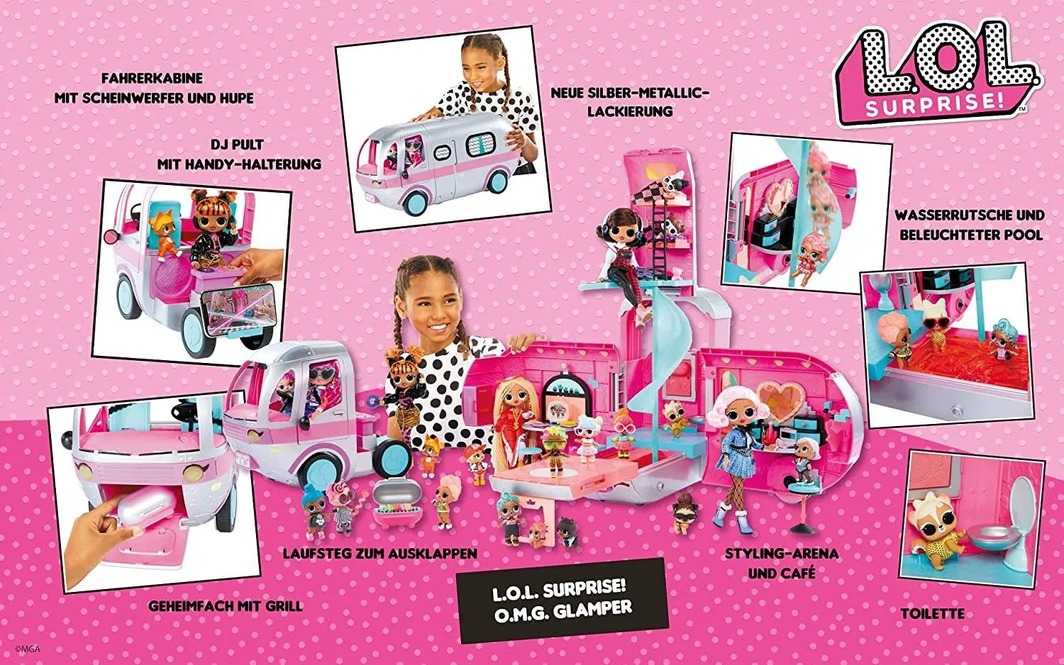 LOL Surprise! OMG Glamper Fashion Camper with 50  Surprises