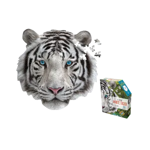 Madd Capp White Tiger Shaped Jigsaw Puzzle - 300 pc