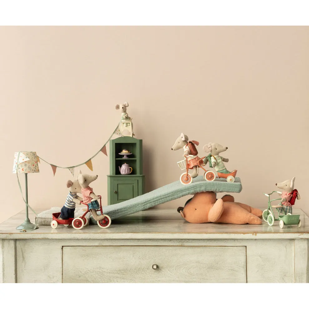 Maileg Abri  Tricycle, Mouse - Coral
