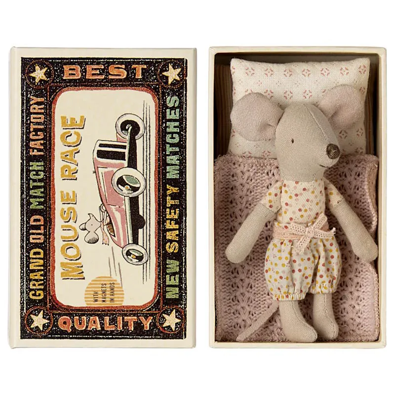 Maileg | Little Sister Mouse in Matchbox