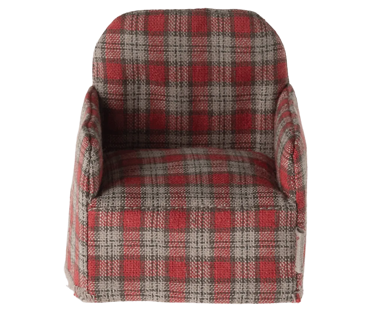 Maileg Mouse Chair Red Checker