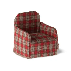 Maileg Mouse Chair Red Checker