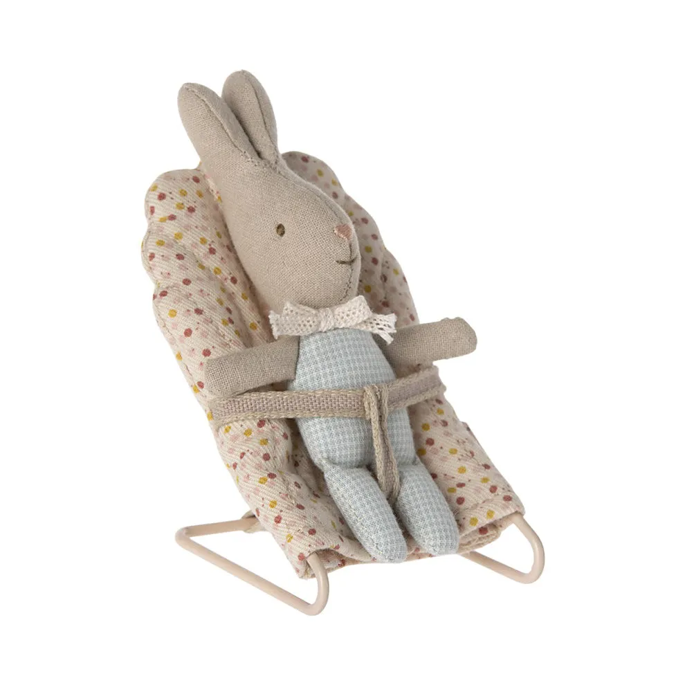 Maileg Rabbit, My - Light Blue Check