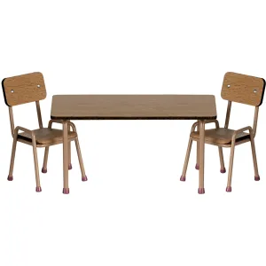 Maileg Table And Chair Set, Mouse - Dark Powder
