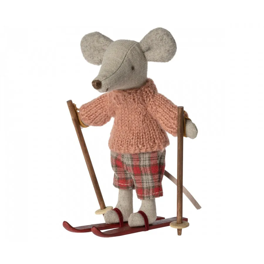 Maileg Winter Mouse with Ski Set, Big Sister