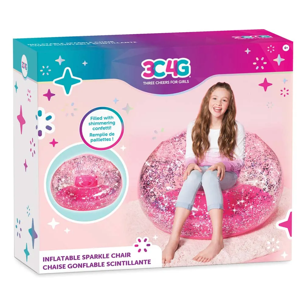 Make It Real Three Cheers For Girls Inflatable Sparkle Chair