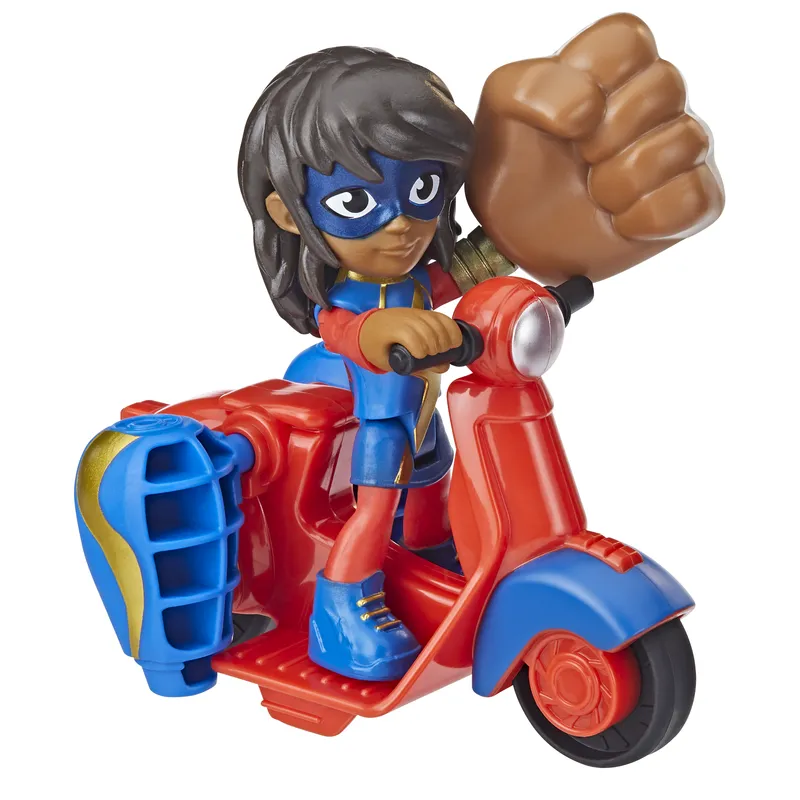 Marvel Spidey & His Amazing Friends Vehicle And Figure Ms. Marvel Embiggen Bike