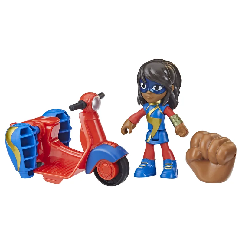 Marvel Spidey & His Amazing Friends Vehicle And Figure Ms. Marvel Embiggen Bike