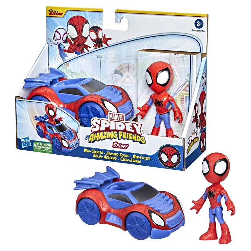 Marvel Spidey & His Amazing Friends Vehicle And Figure Spidey Web-Crawler