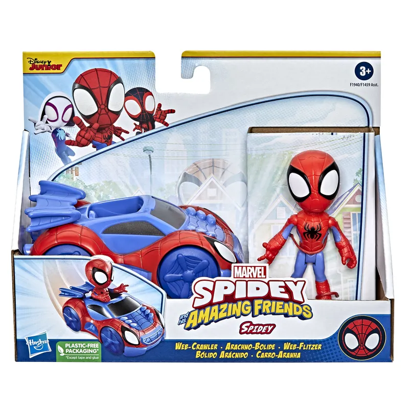 Marvel Spidey & His Amazing Friends Vehicle And Figure Spidey Web-Crawler