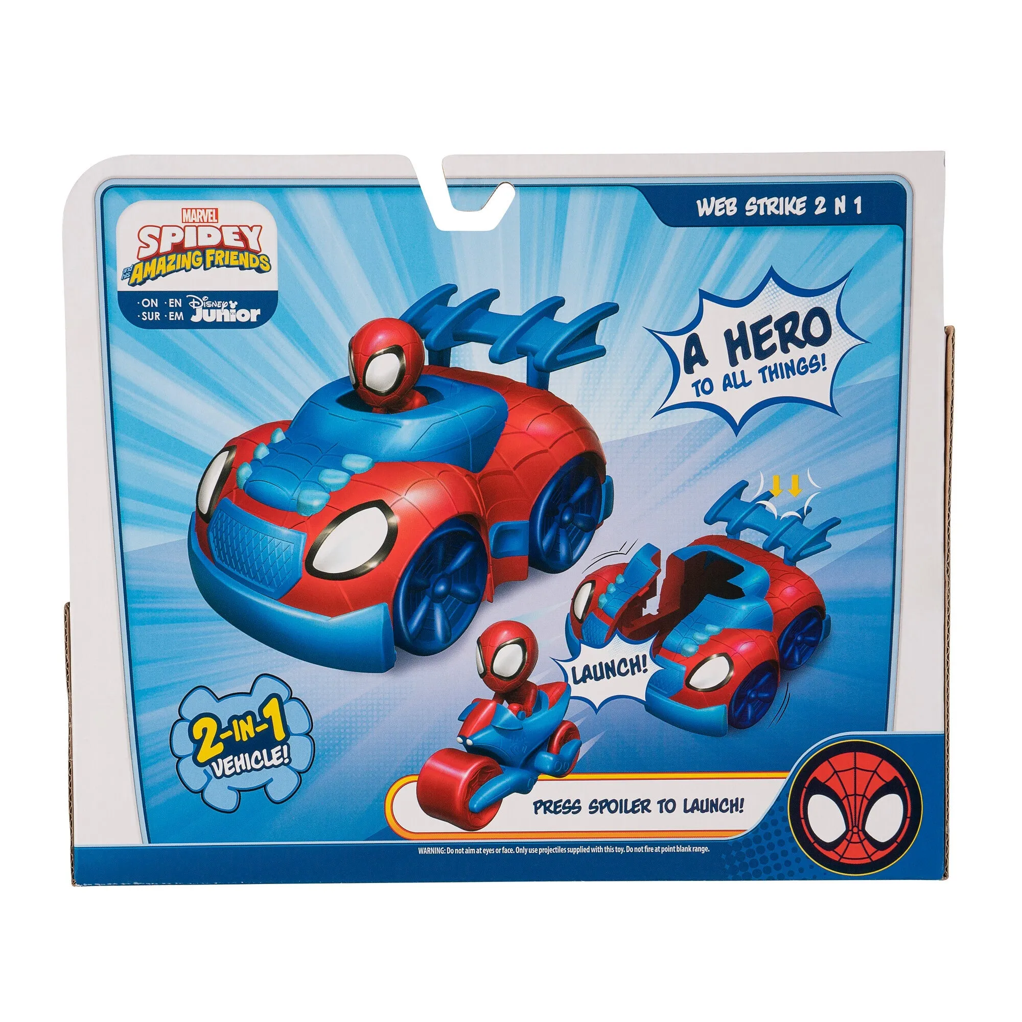 Marvel Spidey And His Amazing Friends Web Strike 2 N 1 Vehicle