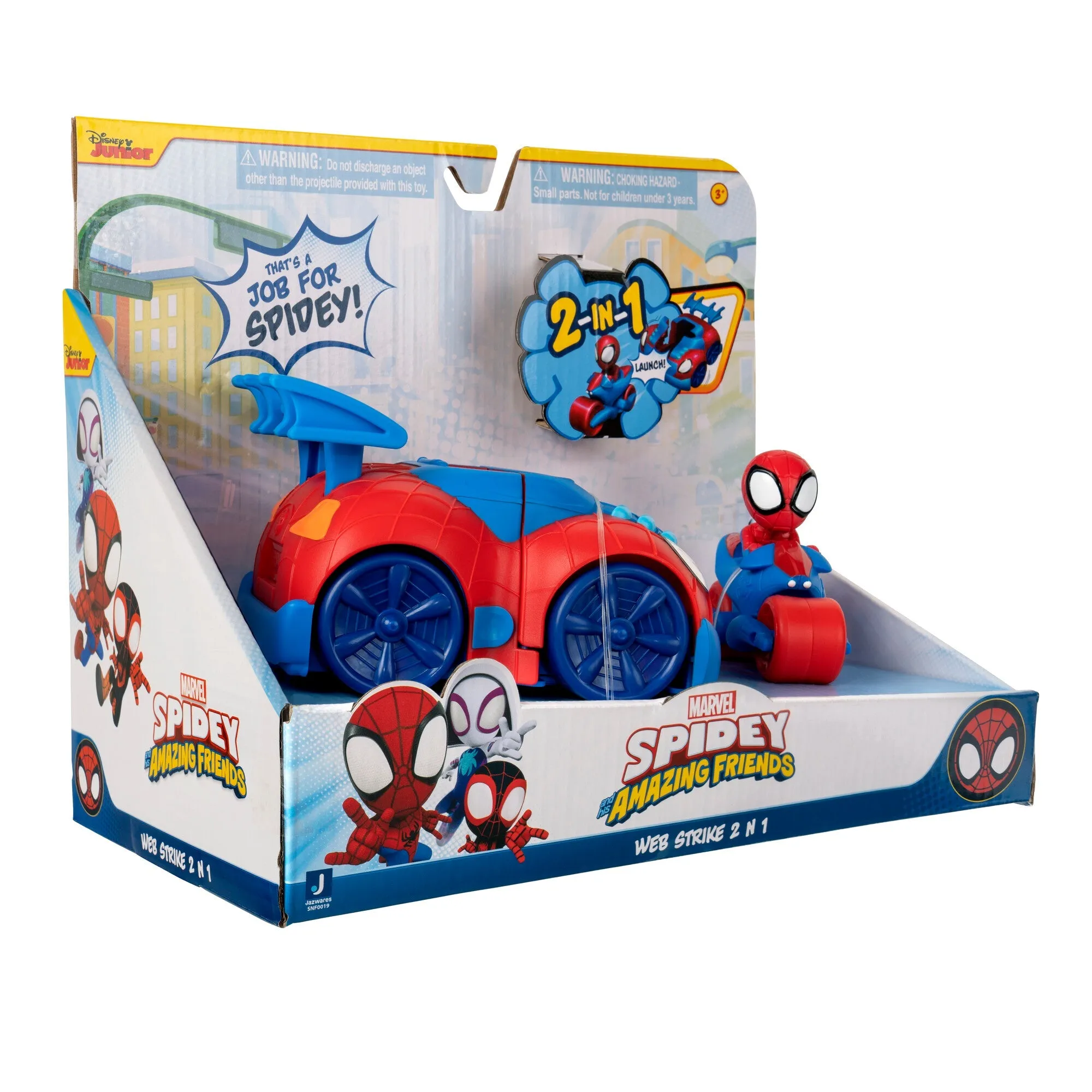 Marvel Spidey And His Amazing Friends Web Strike 2 N 1 Vehicle