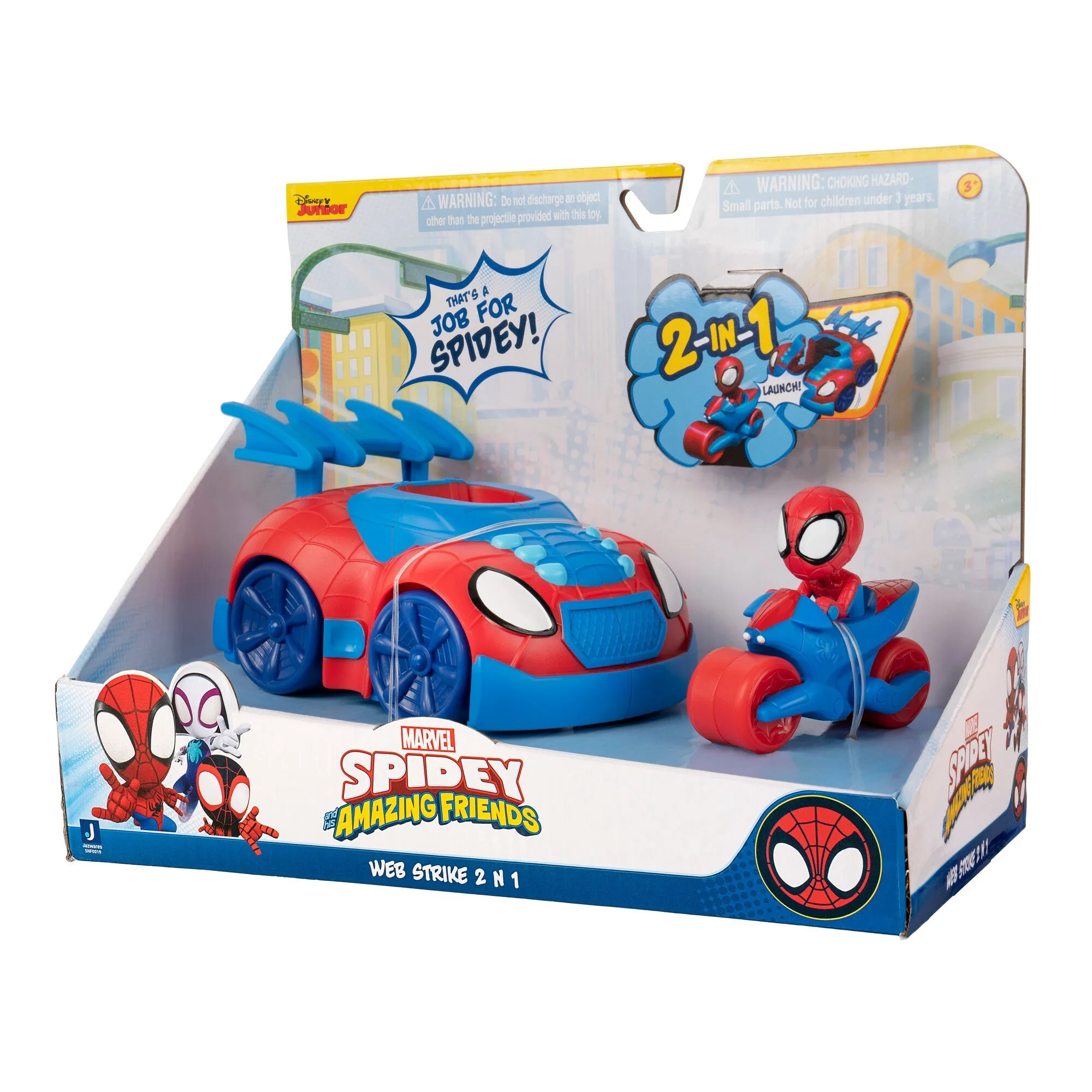 Marvel Spidey And His Amazing Friends Web Strike 2 N 1 Vehicle