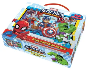 Marvel Super Hero Adventures Book And Floor Puzzle