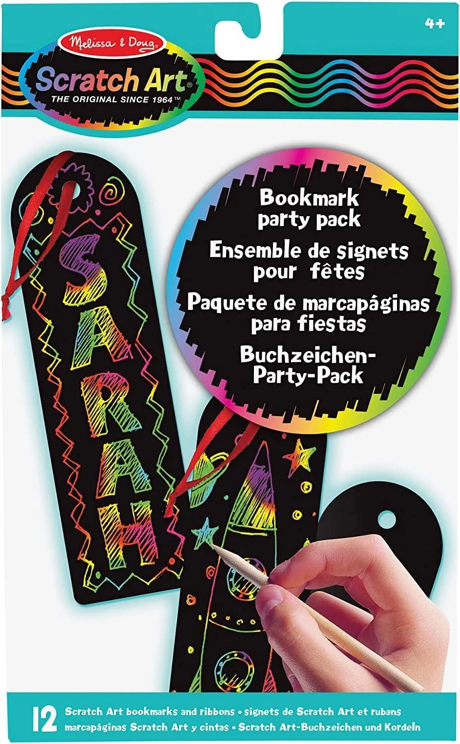 Melissa & Doug Bookmark Scratch Art Party Pack