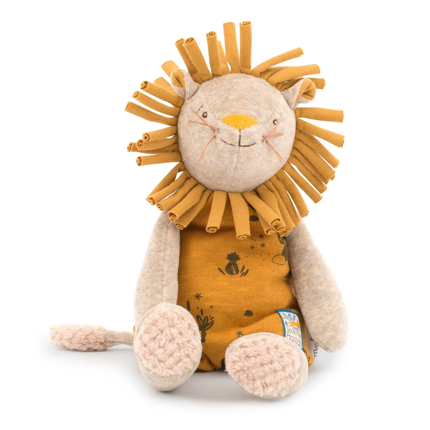 Moulin Roty Sous Mon Baobab Paprika The Lion 39cm in Round Gift Box