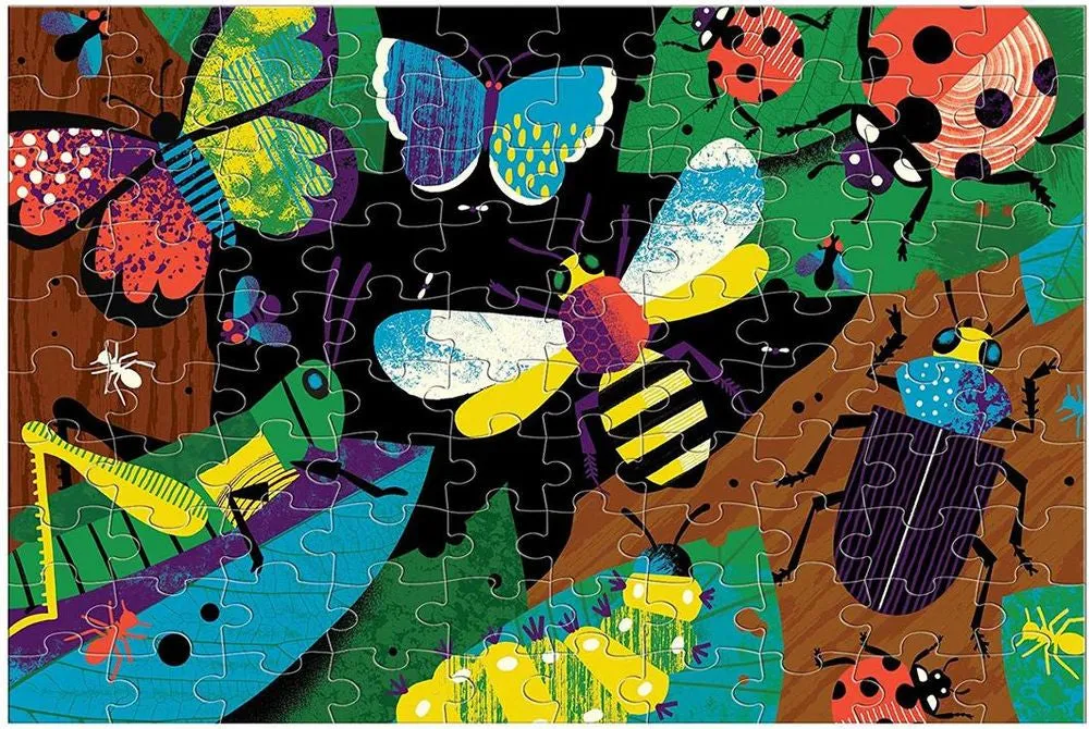 Mud Puppy Amazing Insects Glow In The Dark 100 Piece Puzzle