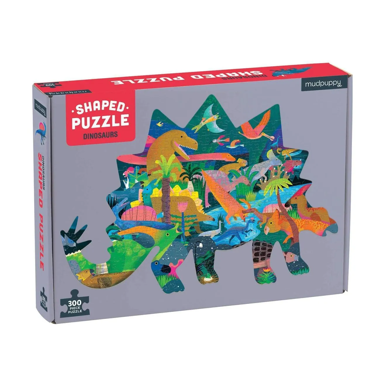 Mud Puppy Dinosaurs 300 Piece Shaped Scene Puzzle