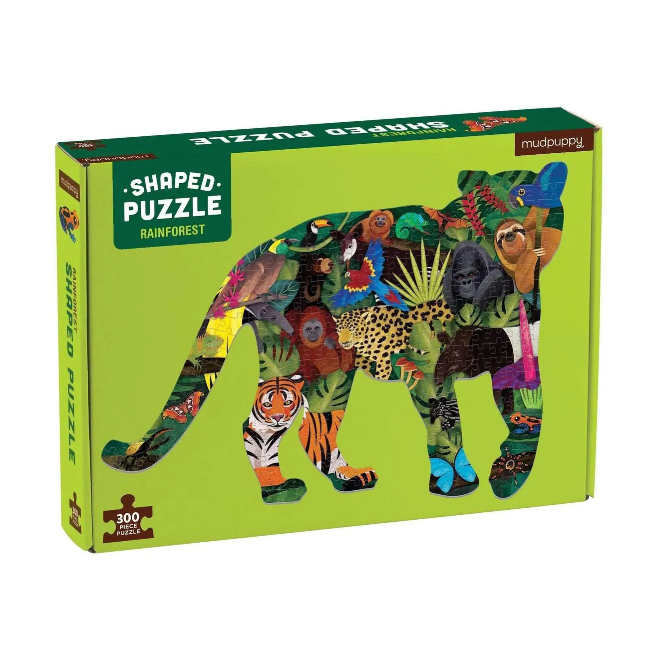 Mud Puppy Rainforest 300 Piece Shaped Scene Puzzle