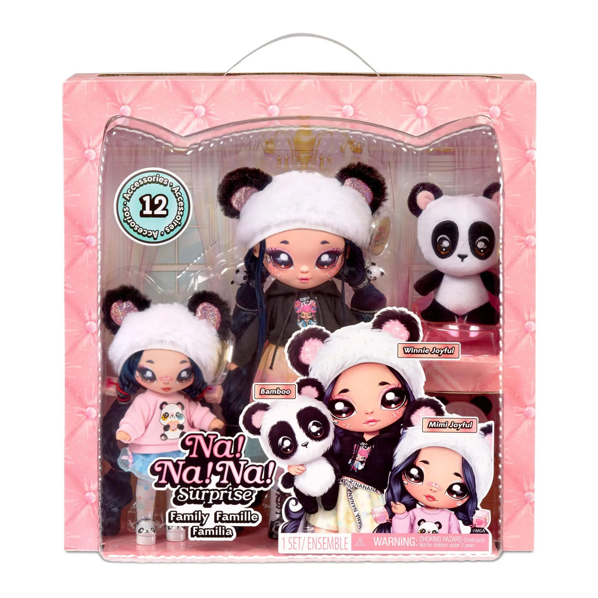 Na! Na! Na! Surprise Family Soft Panda Family Doll Set