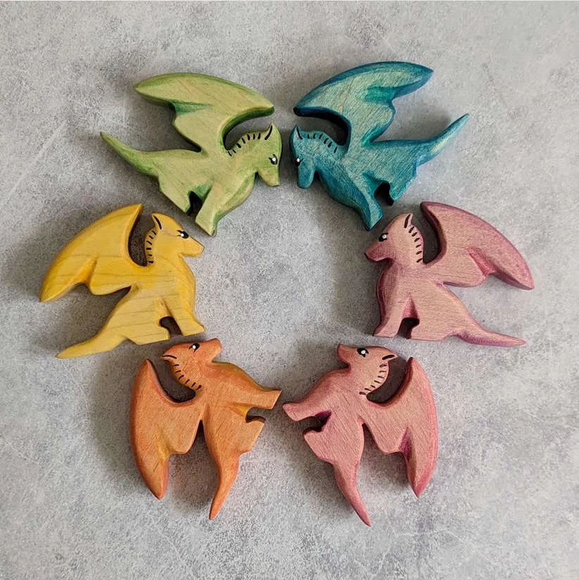 NOM Handcrafted | Small Dragon Pink