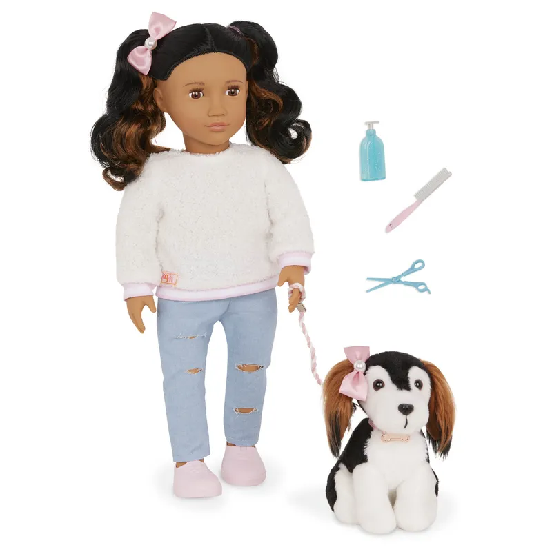 Our Generation 18 Inch Doll With Pet Natassia & Angel