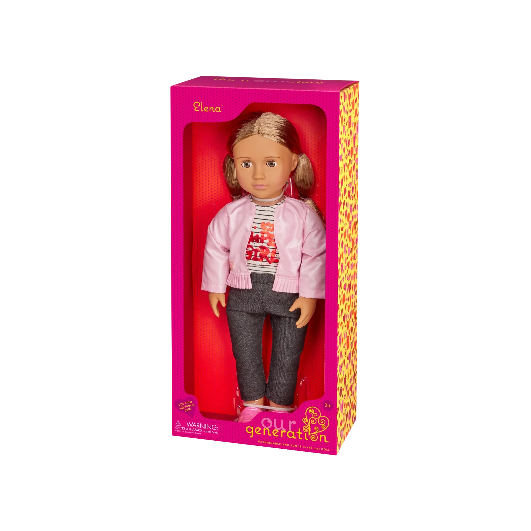 Our Generation 18 Inch Regular Doll With Jacket & Jeans Elena