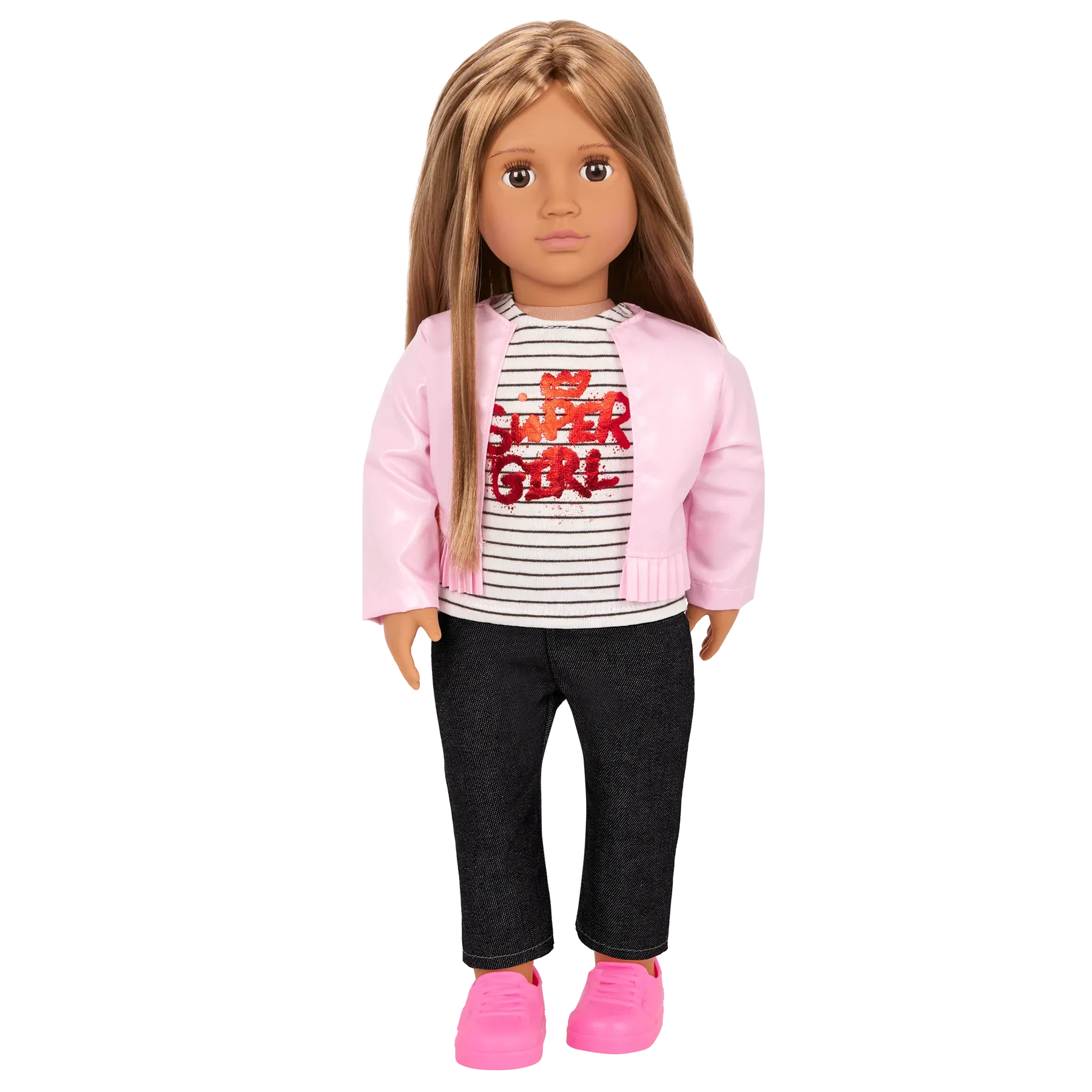 Our Generation 18 Inch Regular Doll With Jacket & Jeans Elena
