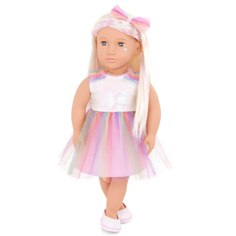 Our Generation 18 Inch Regular Doll With Unicorn Outfit Iris