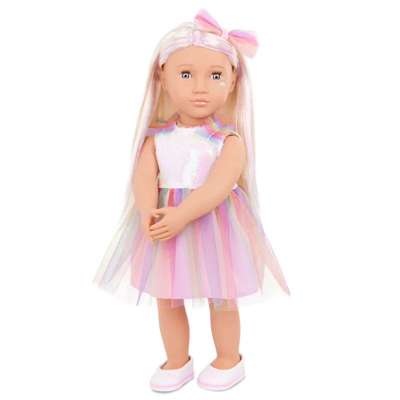 Our Generation 18 Inch Regular Doll With Unicorn Outfit Iris