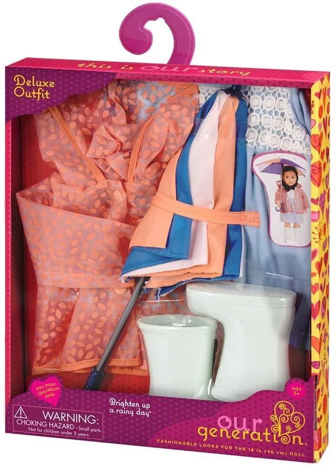Our Generation Brighten up a Rainy Day Deluxe Outfit BD30295Z