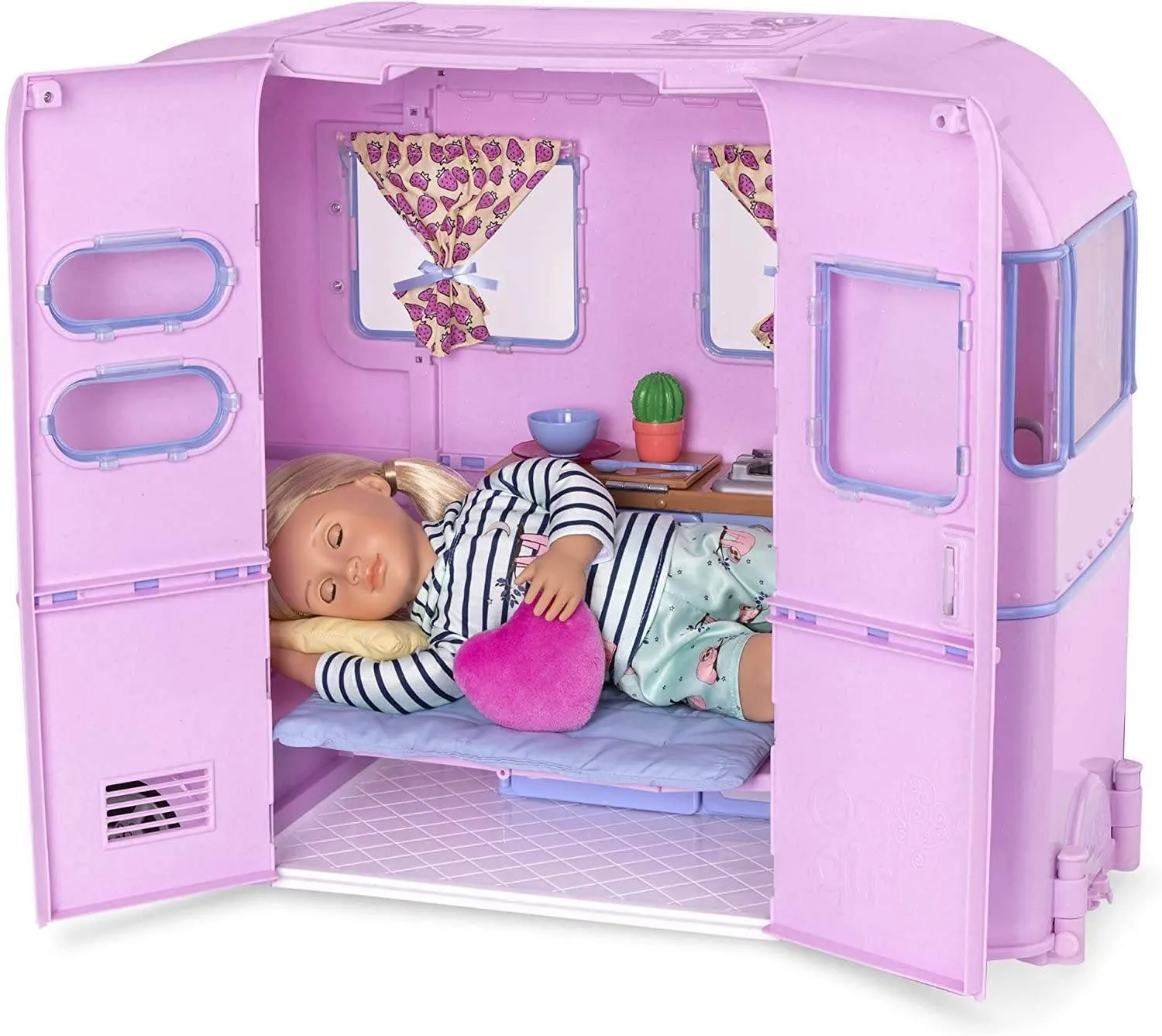 Our Generation Dolls Pink Caravan Playset