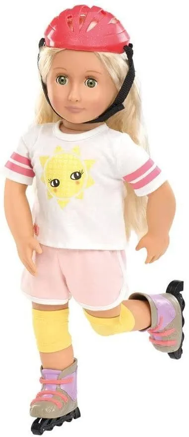 Our Generation Roll With It Doll Outfit Skates and Helmet for 18-inch Dolls