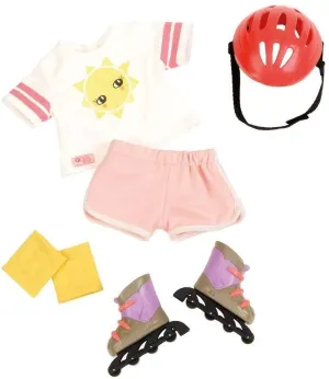 Our Generation Roll With It Doll Outfit Skates and Helmet for 18-inch Dolls