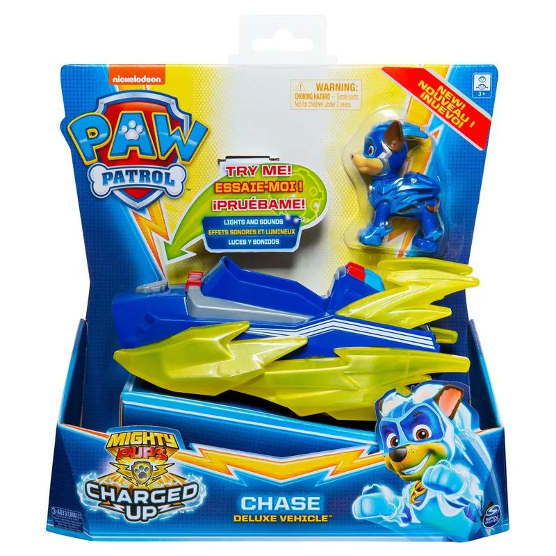 PAW Patrol Mighty Pups Charged Up Themed Vehicle Chase Deluxe Vehicle