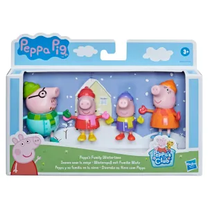 Peppa Pig Family Figure 4 Pack Peppa's Family Wintertime