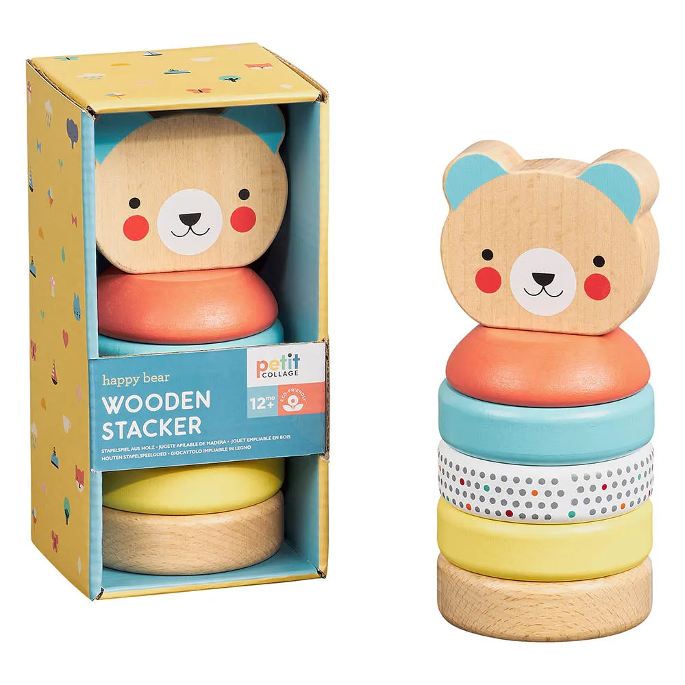 Petit Collage Wooden Bear Stacker