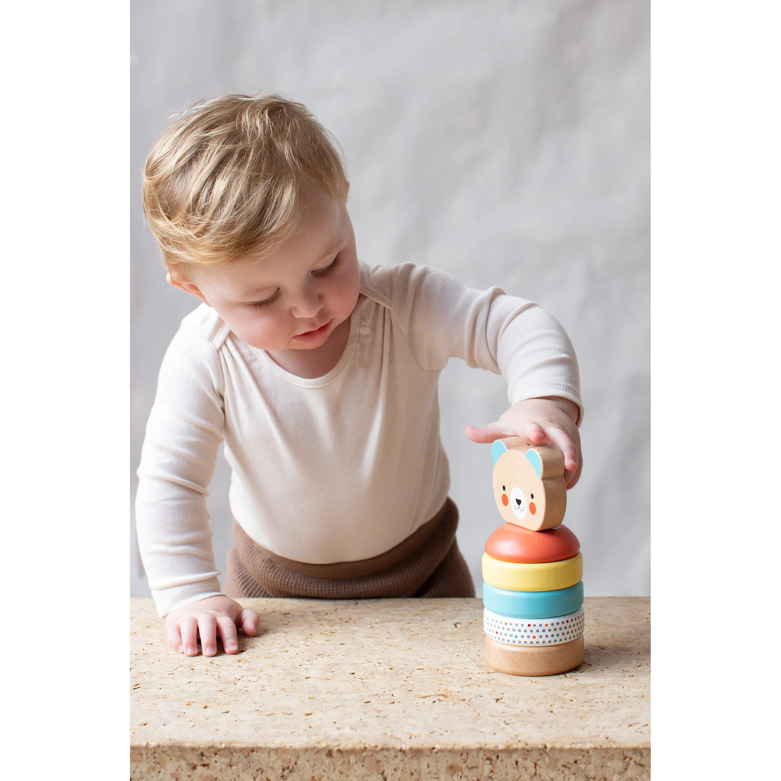 Petit Collage Wooden Bear Stacker
