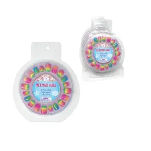 Pink Poppy Press On Nails Rainbow Mermaid