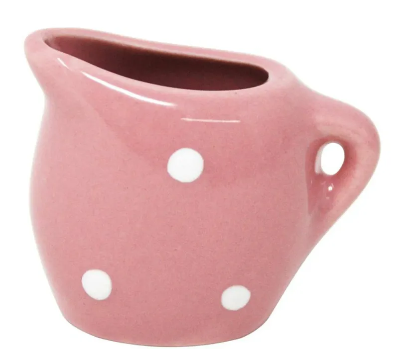 Pink Poppy Tea Set Polka Dot Porcelain In Case