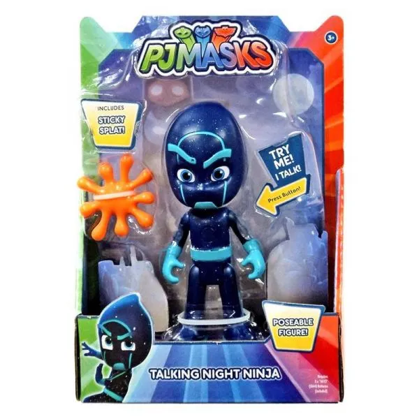 Pj Masks Talking Light Up Figure Night Ninja With Sticky Splat