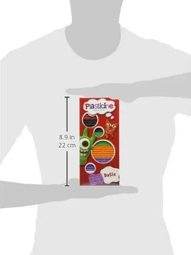 Plasticine Basix 6 Colours Modelling Clay