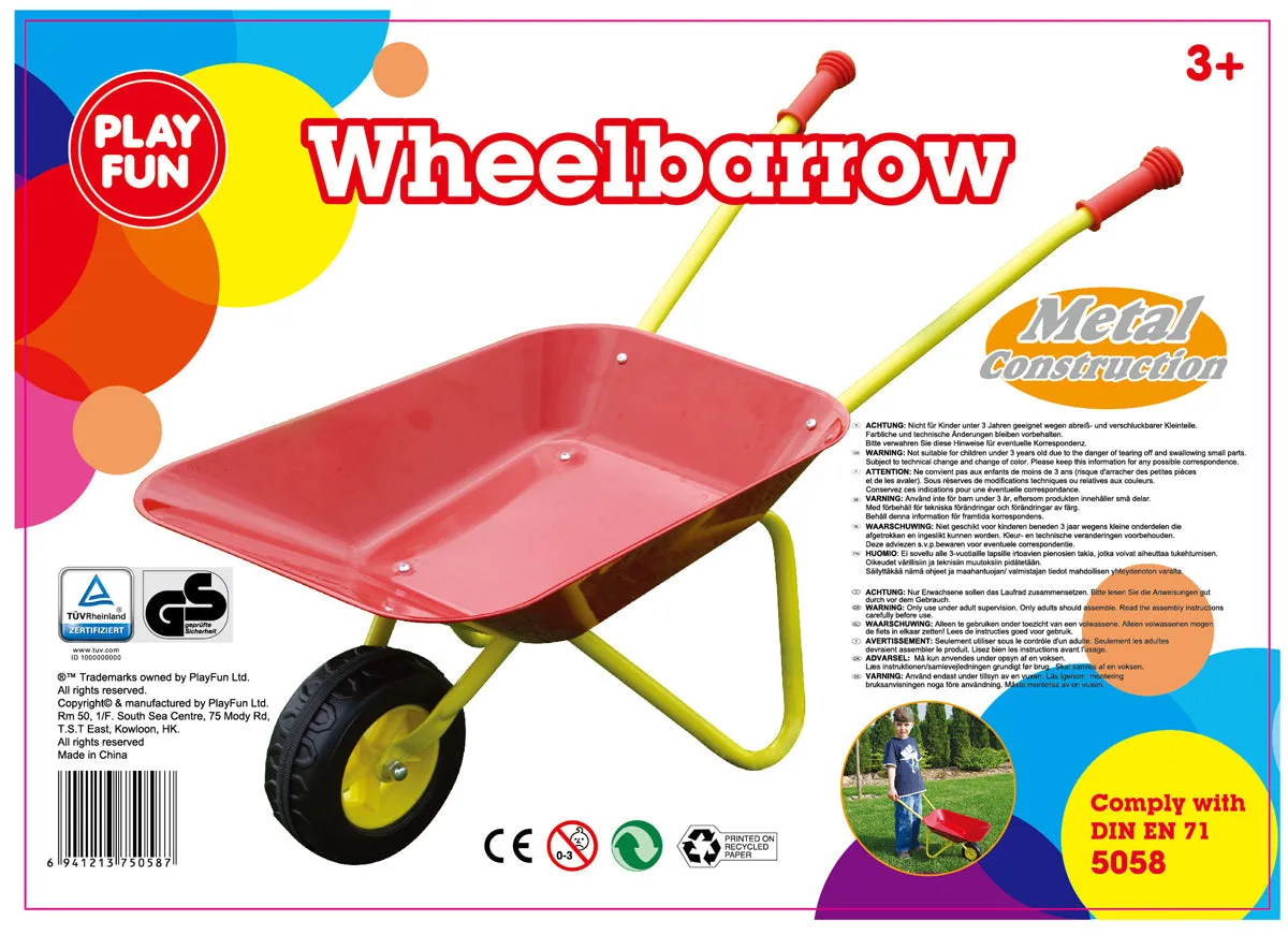 Playfun Metal Wheelbarrow