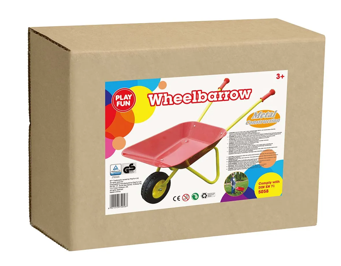 Playfun Metal Wheelbarrow