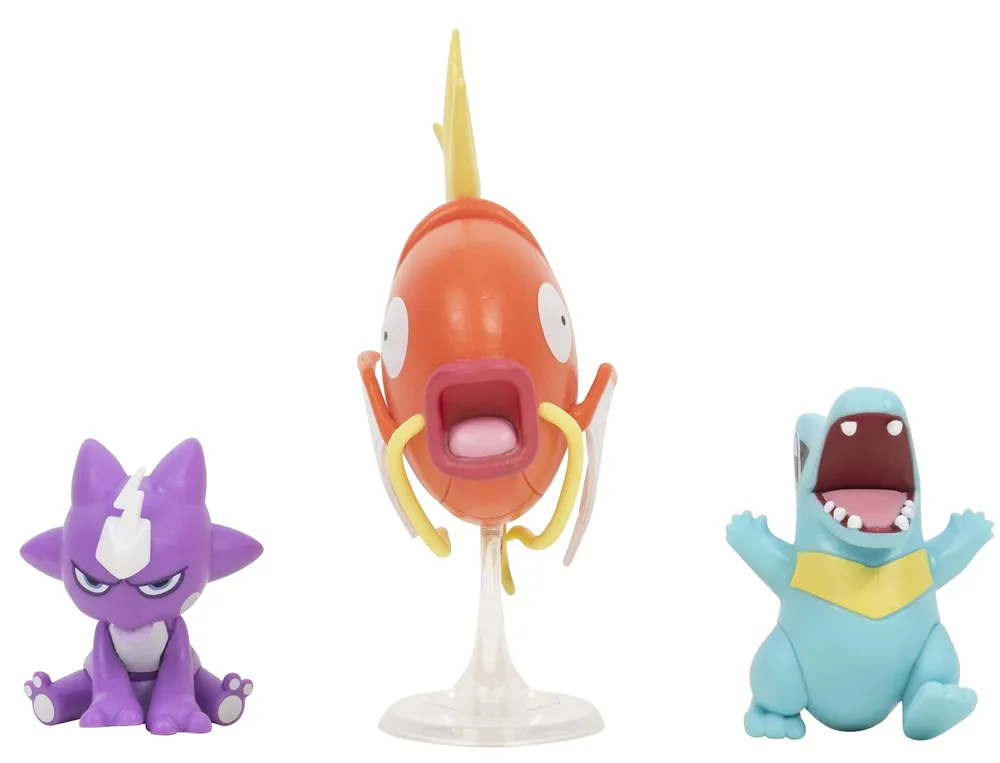 Pokemon Battle Figure Set 3 Pack Toxel   Totodile   Magikarp
