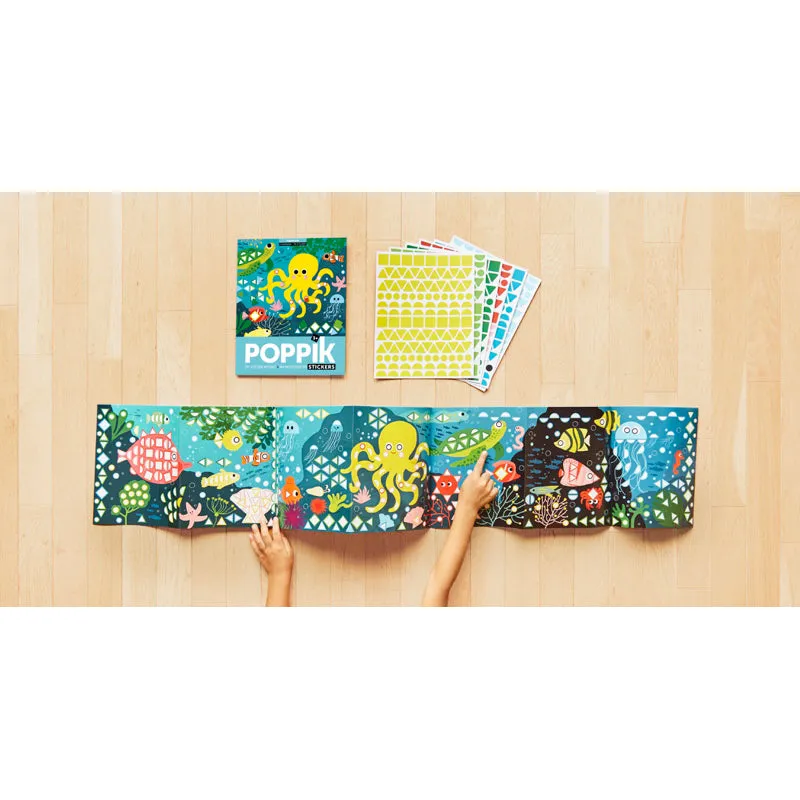Poppik Panorama Aquarium Educational Poster with 750 Stickers