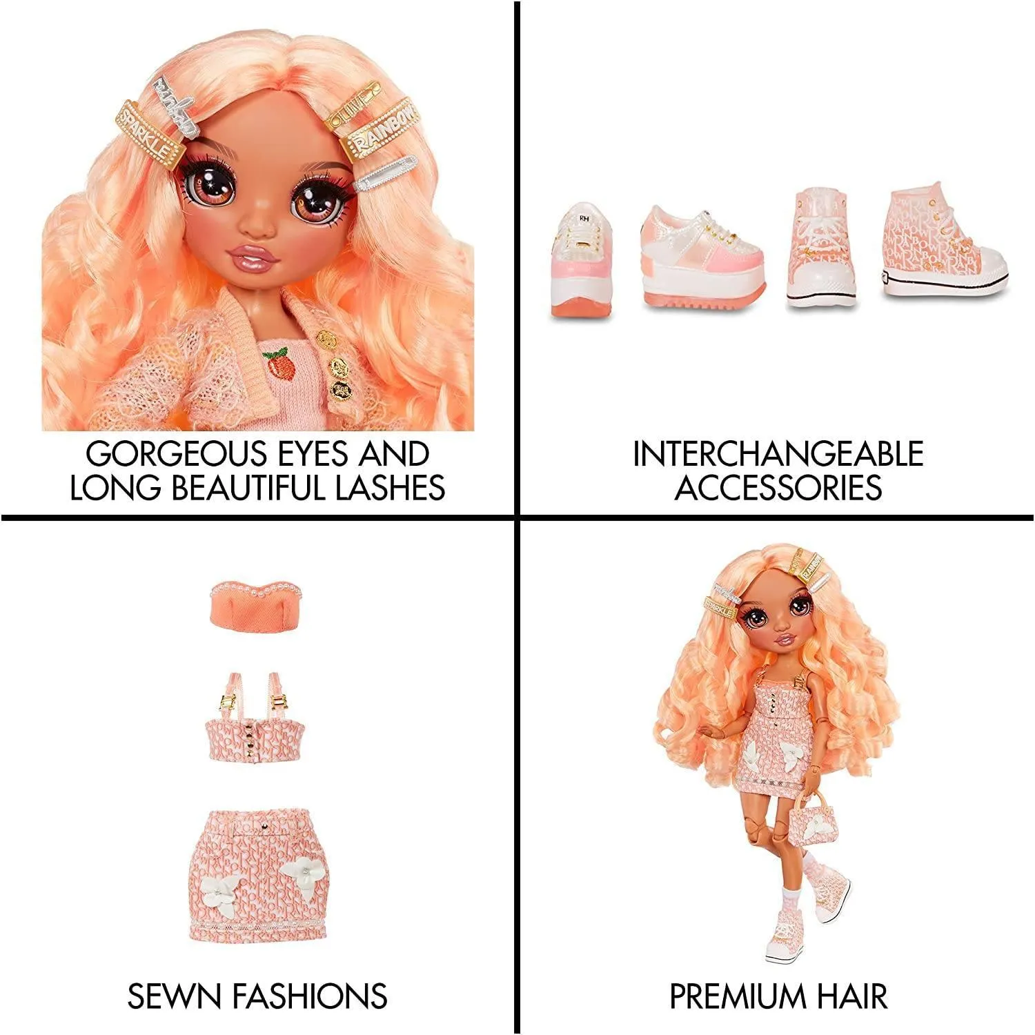 Rainbow High Fashion Dolls Series 3 Georgia Bloom - Peach