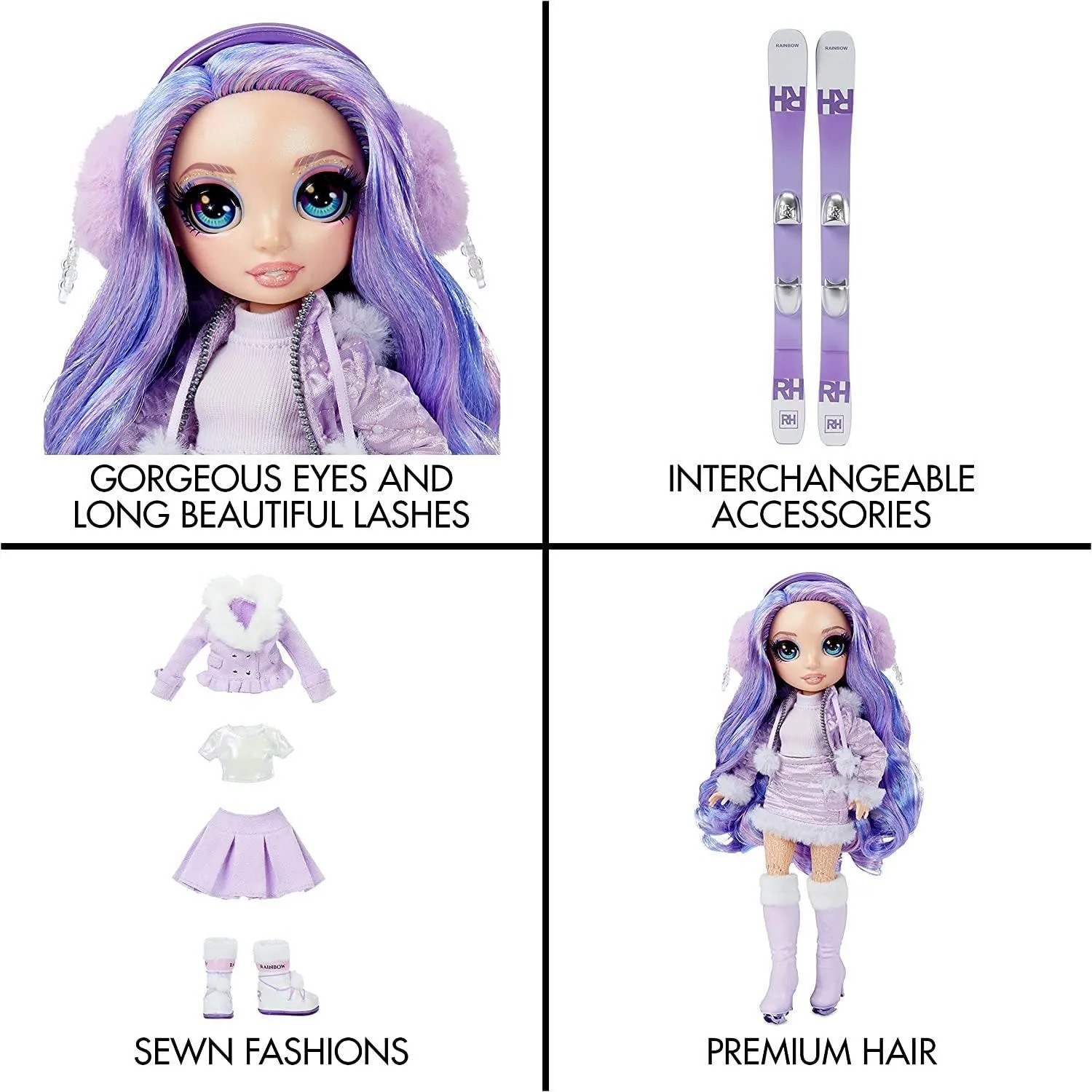 Rainbow High Winter Break Fashion Doll Violet Willow Playset