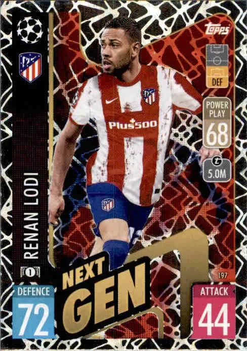 Renan Lodi, Next Gen, 2021-22 Topps Match Attax UEFA Champions & Europa League