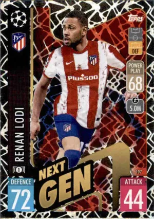 Renan Lodi, Next Gen, 2021-22 Topps Match Attax UEFA Champions & Europa League